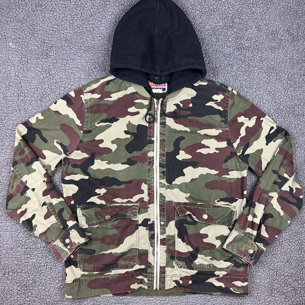 Urban Outfitters Jacket Adult Extra Large Green Camo All-Son Bomber Zip Up Mens